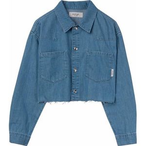Replay meisjes blouse, 010 Blue Denim, 10 Jaar