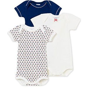 Petit Bateau baby-meisjes vormenbody (3-pack)