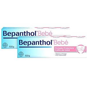 Bepanthol Babyzalf met pro-vitamine B5 ter bescherming en verzorging van de zachte babyhuid, spaarformaat 2 x 100 g