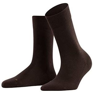 FALKE Dames Sokken Sensitive London W SO Katoen Met comfort tailleband 1 Paar, Bruin (Dark Brown 5233) nieuw - milieuvriendelijk, 35-38