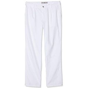 BP 1359-130-21-52n broek voor mannen, met plooien en zakken, 205,00 g/m² puur katoen, wit, 52n