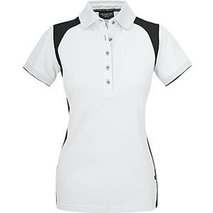 Texstar PSW7 dames stretch pikee hemd met drie knopen, maat XL, wit