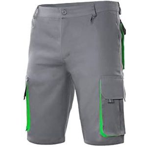 VELILLA 103007 Bermuda Bicolor multipocket, grijs en lindegroen, maat 52