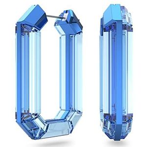 Swarovski Lucent Ringoorbellen, Statement, Blauw