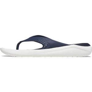 Crocs Unisex Literide Flip teenslippers, Donkerblauw, 48/49 EU