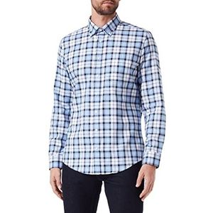 Seidensticker Men's Slim Fit shirt met lange mouwen, blauw, 36, blauw, 36