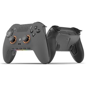 SCUF ENVISION PRO Draadloze PC Alleen Gamingcontroller - Vijf Remappable G-Keys - Verwisselbare Rugpeddels - Directe Triggers - iCUE Compatibel - Staalgrijs