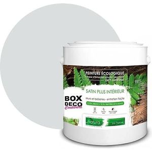 Ecologische natuurlijke muurverf interieur satijnlook Natura - 2,5L / 33m², Lichtgrijs