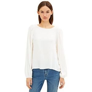 TOM TAILOR Denim Dames blouse 1034270, 10348 - Gardenia White, M