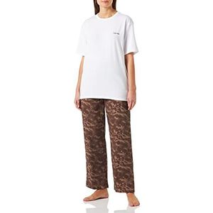 Calvin Klein Pyjama voor dames, Bruin (Bloemenschaduwen/Mauve), L