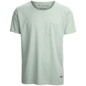 Selected Homme Jeans Dave Noos C T-shirt met korte mouwen voor heren, Groen (roze groen), XL
