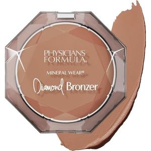 Physicians Formula Mineral Wear Diamond Bronzer, Bronzing Poeder met Vitamine E, Minimaliseert het Uiterlijk van Poriën en Fijne Lijntjes, Poeder en Serum Hybride, Bronze Gem