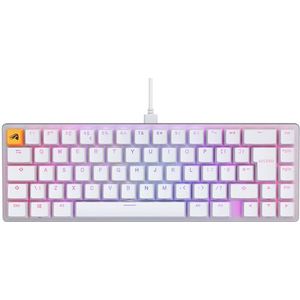 Glorious Gaming GMMK 2 Compact (65%) - Mechanisch gamingtoetsenbord, aluminium frame, aanpasbaar, Doubleshot-doppen, Fox-schakelaars, RGB per toets, volledige NKRO, Engelse UK QWERTY-indeling - wit