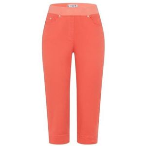 Raphaela by Brax Pamina Capri Light Coloured Denim Capri, 42 Living Coral, 29W / 30L