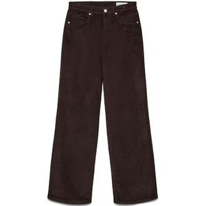 VERO MODA VMTESSA HR Wide Corudroy broek, chocolade taart, 26W x 30L