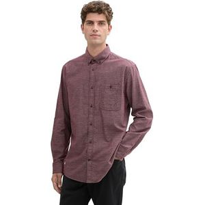 TOM TAILOR heren overhemd, 36698 - Purple Structured Stripe, M