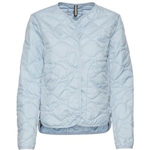 camel active Lichte gewatteerde damesjas met zakken, ijsblauw, 40