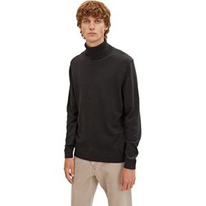 TOM TAILOR Uomini Basic coltrui 1032304, 10617 - Black Grey Melange, S