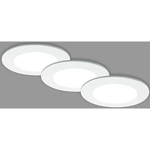 BRILONER - Set van 3 LED inbouwspots plafond, inbouwspots CCT, LED inbouwspot badkamer, inbouwspot badkamer IP44, wit, 92x45 (DxH)