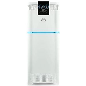 djive Professional Pure 1200 Luchtreiniger en -bevochtiger, CADR 697 m³/h, verwijdert 99,99% met HEPA-filter, UV-C, actieve koolfilter en ionisator, met app en Alexa, tot 200 m², voor kantoor, KiTa