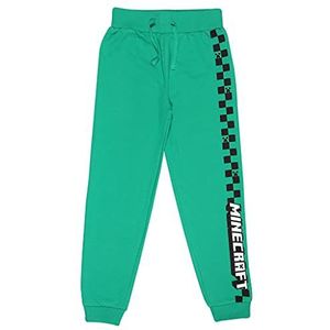 Minecraft Creeper Checkerboard Stripe Joggingbodems, Kinderen, 116-170, Grün, Officiële Koopwaar