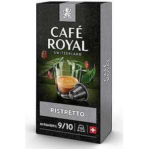 Café Royal Ristretto 100 capsules voor Nespresso-koffiezetapparaat, intensiteit 9/10, koffiecapsules van aluminium, UTZ-gecertificeerd
