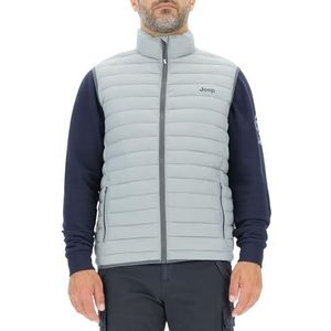 JEEP O102879-G229 J Donsjack voor heren, met ritssluiting, klein, J23W, grijs, XXL
