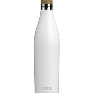 SIGG Meridian Drinkfles (0,5 l/0,7 l), lekvrije drinkfles van roestvrij staal met bamboe, isoleerfles voor koude en warme dranken