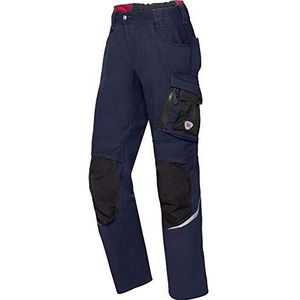 BP 1998-570-1432 werkbroek met kniebeschermers - slank silhouet - elastische rugband - 65% polyester, 35% katoen - korte pasvorm - maat: 54n - kleur: nachtblauw/zwart