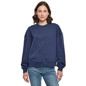 Build Your Brand Oversized sweatshirt met ronde hals voor dames, marineblauw (lightnavy), XL