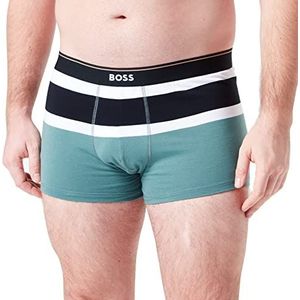 BOSS Heren Stripe Trunk, Dark Green302, XL