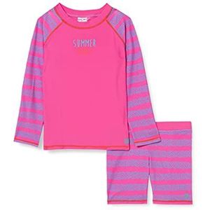 Schiesser Badset voor meisjes, uv-bescherming, zwemshirtset, roze, 98 cm