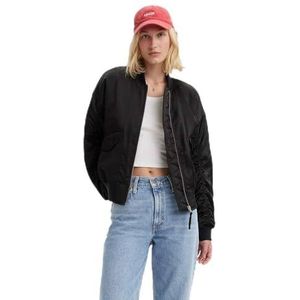 Leren Jas - Caviar - 95% Polyester, 5% Elastaan - Lange Mouwen