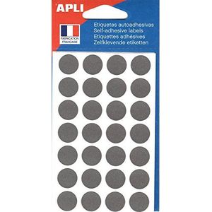 APLI 102221 – verpakking met 168 grijze tabletten met een diameter van 15 mm.