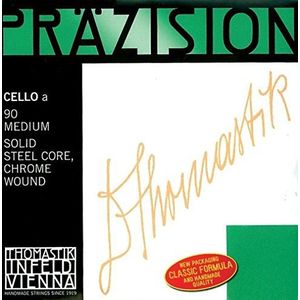Thomastik Einzelsaite für Cello 3/4 Präzision - D-Saite Vollstahlkern, Chroom umsponnen, mittel