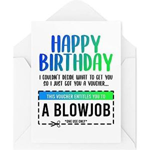 Grappige onbeleefde verjaardagskaarten | Nieuwigheid humor groeten kaart grap cadeaubon vrouw vriendin verjaardag homo LGBTQ man vriendje banter | CBH916