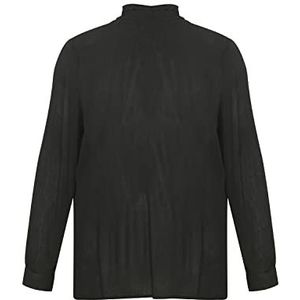 KAFFE CURVE Dames Dames Plus Size Shirt Lange Mouwen Blouse, Black Dieep, 44