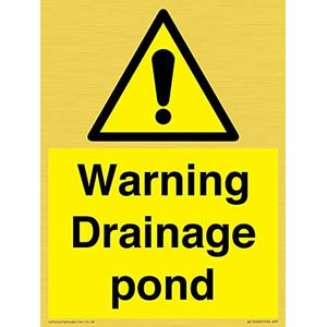 Waarschuwing Drainage vijver Sign - 150x200mm - A5P
