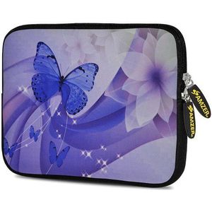 Amzer Butterfly Swish Design Neopreen Soft Sleeve voor maximaal 7,75"" Tablet