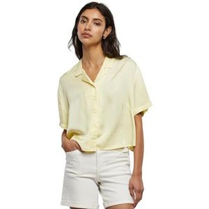 Urban Classics - Blouse - Pasteelgeel - Klassieke Blouse - Losvallend Model