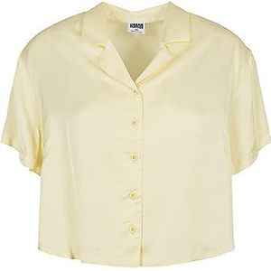 Urban Classics Dames Dames Dames Viscose Satijn Resort Shirt Hemd, Zacht Geel, 3XL