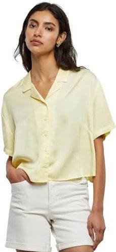 Urban Classics - Blouse - Pasteelgeel - Klassieke Blouse - Losvallend Model