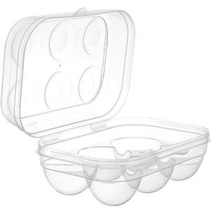 COOK CONCEPT, KB6799, Transparent plastic egg box, airtight, light and resistant, for 6 eggs, easy to clean, ideal for storage, size: 6 eggs, color: transparent
