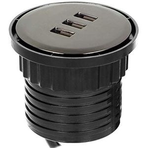 Orno OR-GM-9013/B Usb Hub met 3 USB-Poorten Voor Bekabeld Opladen - Kleur: Zwart