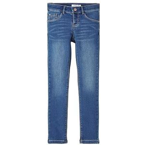 NAME IT Girl Jeans Slim Fit Fleece, donkerblauw (dark blue denim), 134 cm