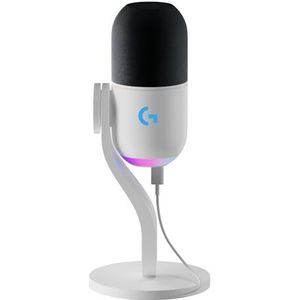 Logitech G Yeti GX Dynamic RGB-gamingmicrofoon met LIGHTSYNC, USB-microfoon voor streamen, supercardioïde, plug-and-play met USB voor pc/Mac - Wit