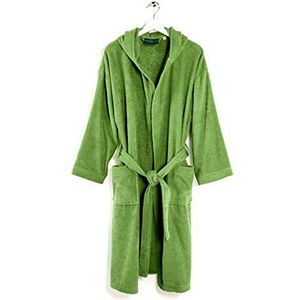 Caleffi Minorca Junior badjas voor kinderen, uniseks, ongelooflijk zacht, wasbestendig, hoogwaardige katoenen stof, niet-giftige kleurstoffen, groen, maat M-XXL, materiaal katoen
