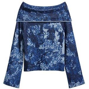 Desigual JERS_Trondheim sweatshirt voor dames, blauw, M