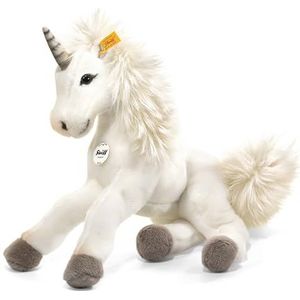 Steiff Starly Eenhoorn 015045, 35 cm, knuffeldier voor kinderen, pluche hoorn, zacht en wasbaar, eenhoorn wit