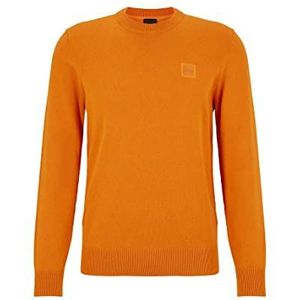 BOSS Heren Knitwear Knitted_Sweater, Open Orange, XXXL